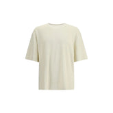 Off-White Cream Cotton T-Shirt - T-Shirts