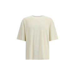 Off-White Cream Cotton T-Shirt - T-Shirts