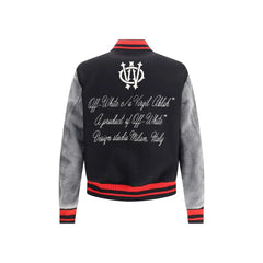 Off-White Gothic OW Wool Varsity Jacket - IT46 | S - Varsity Jackets