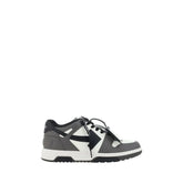 Off-White Gray Calf Leather Bos Taurus Low Top Sneakers - Sneakers