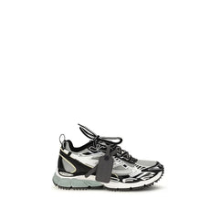 Off-White Gray Polyester Athletic Sneakers