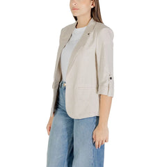 Only Beige Linen Blazer - IT36|XXS - Coats & Jackets