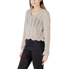 Only Beige Recycled Cotton Sportswear - IT44|L - Sweaters