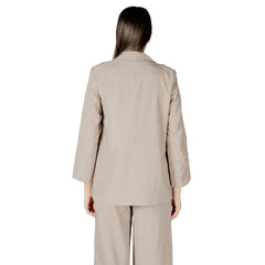 Only Beige Viscose Blazer - Coats & Jackets