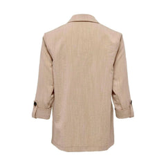 Only Beige Viscose Blazer - IT44|L - Coats & Jackets