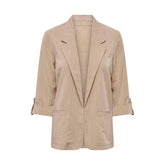 Only Beige Viscose Blazer - IT44|L - Coats & Jackets