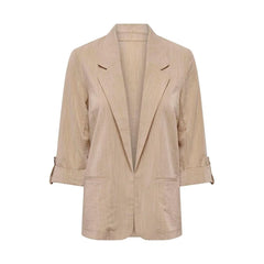 Only Beige Viscose Blazer - IT44|L - Coats & Jackets