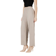 Only Beige Viscose Pant - L/32 - Trousers