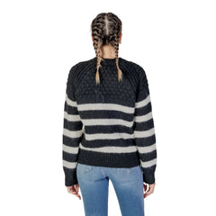 Only Black And White Recycled Polyester Sweater - Sweaters