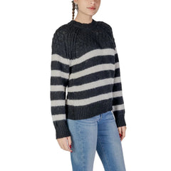 Only Black And White Recycled Polyester Sweater - Sweaters