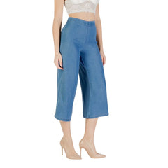 Only Blue Lyocell Cropped Pant - Trousers
