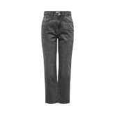Only Gray Cotton Mom Jean - Jeans