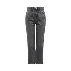 Only Gray Cotton Mom Jean - Jeans