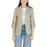 Only Green Linen Blazer - Coats & Jackets