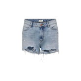Only Light Blue Cotton Short - Denim Shorts