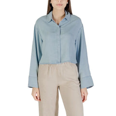 Only Light Blue Lyocell Shirt - Shirts