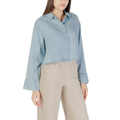 Only Light Blue Lyocell Shirt - Shirts