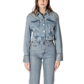 Only Light Blue Organic Cotton Jackets & Coat - Trucker Jackets