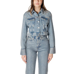 Only Light Blue Organic Cotton Jackets & Coat - Trucker Jackets