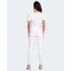 Only White Cotton Skinny Jean - Jeans