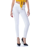 Only White Cotton Skinny Jean - Jeans