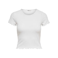 Only White Polyester T-Shirt - T-Shirts