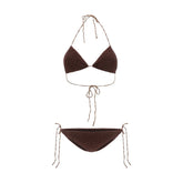 Oséree Brown Elastane Bikini - M