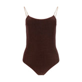 Oséree Brown Metal One-Piece Swimsuit