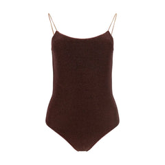 Oséree Brown Metal One-Piece Swimsuit