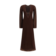 Oséree Brown Polyamide Casual Dress