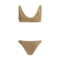 Oséree Gold Polyamide One-Piece Swimsuit - S