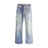 Our Legacy Blue Cotton Relaxed Fit Jeans