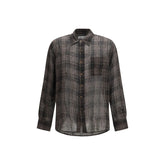 Our Legacy Brown Linen Pattern Shirt