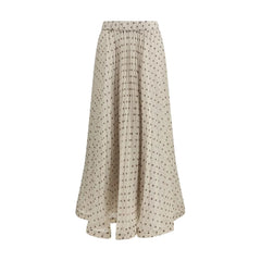 P.A.R.O.S.H. Beige Polyester Long Skirt