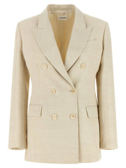 P.A.R.O.S.H. Beige Viscose Blazer - XL