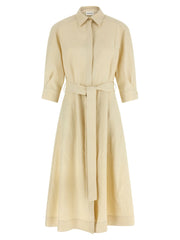 P.A.R.O.S.H. Beige Viscose Long Dress