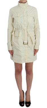 P.A.R.O.S.H. Beige Weather Proof Trench Jacket Coat - S - Trench Coats