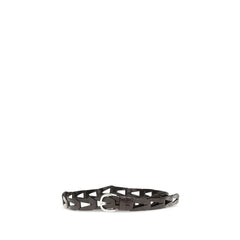 P.A.R.O.S.H. Black Calf Leather Bos Taurus Belt