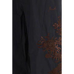 P.A.R.O.S.H. Black Cotton Casual Pants