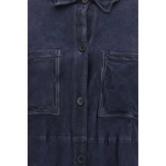 P.A.R.O.S.H. Blue Goatskin Dress Shirt - L
