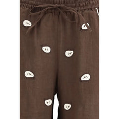 P.A.R.O.S.H. Brown Cotton Casual Pants