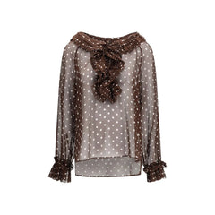 P.A.R.O.S.H. Brown Polyester Pattern Shirt - M