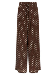 P.A.R.O.S.H. Brown Silk Casual Pants