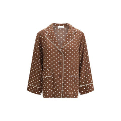 P.A.R.O.S.H. Brown Silk Pattern Shirt