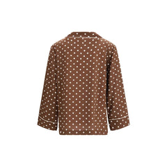 P.A.R.O.S.H. Brown Silk Pattern Shirt