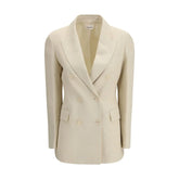 P.A.R.O.S.H. Cream Cotton Blazer