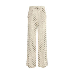 P.A.R.O.S.H. Cream Silk Casual Pants