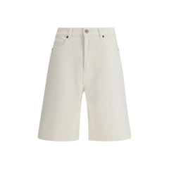 P.A.R.O.S.H. White Cotton Bermuda Shorts