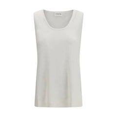 P.A.R.O.S.H. White Linen Tank Tops - S