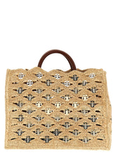 Paco Rabanne Beige Handtasche aus Raffia